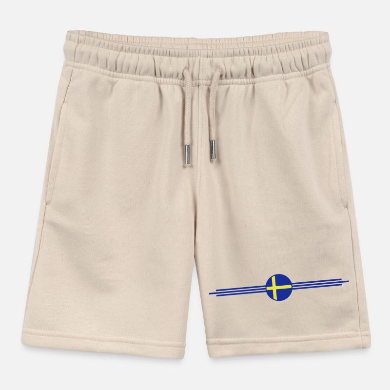 Drapeau de la Suède Drapeau Short de jogging enfant bio Stanley/Stella