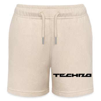 Techno Festival - Kids Organic Sweat Shorts by Stanley/Stella - soft Ecru - Front