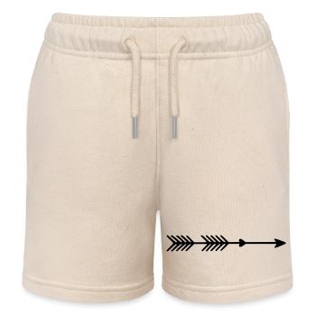 Flèche droite - Short de jogging enfant bio Stanley/Stella - écru doux - Devant
