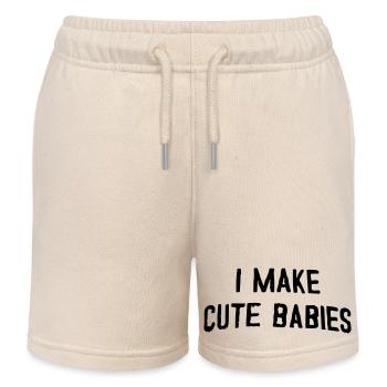 Je fais des bébés mignons - Short de jogging enfant bio Stanley/Stella - écru doux - Devant