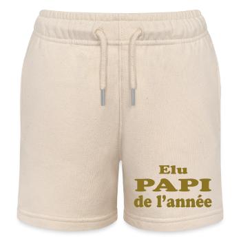 ELU PAPI DE L'ANNEE - Short de jogging enfant bio Stanley/Stella - écru doux - Devant