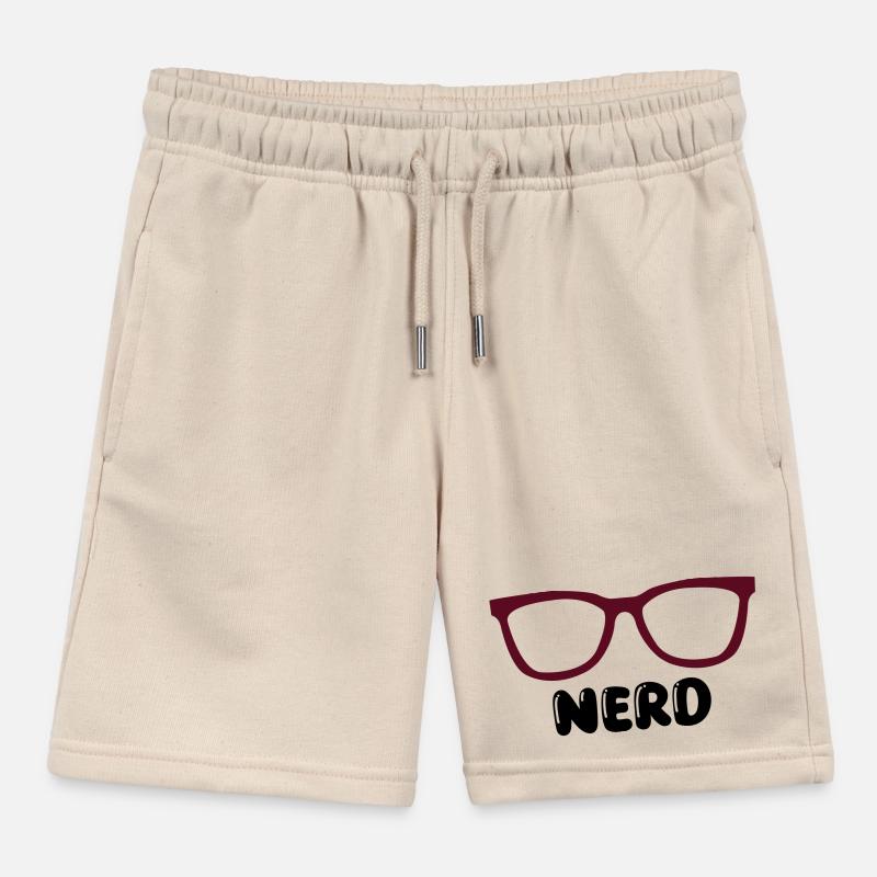 glasses nerd Kids Organic Sweat Shorts by Stanley/Stella