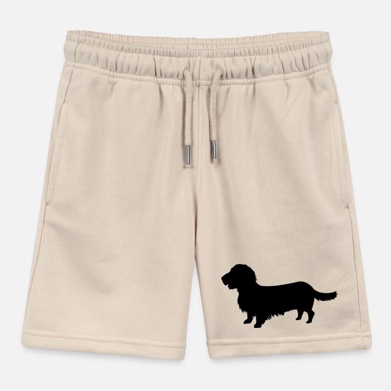Rough-haired dachshund Kids Organic Sweat Shorts by Stanley/Stella