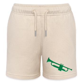 trumpet - Kids Organic Sweat Shorts by Stanley/Stella - soft Ecru - Front