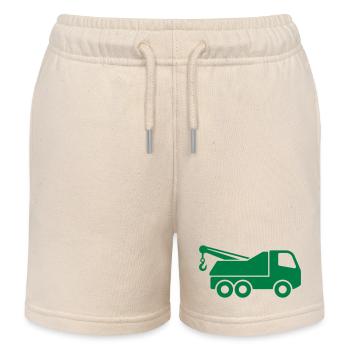 Symbolform des Bergungs-LKW-Symbols. Abschleppen von Pannen - Kinder Organic Joggingshorts Mini Bolter von Stanley/Stella - Natur - Vorne
