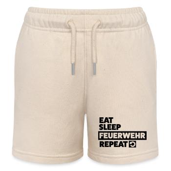 Eat sleep Feuerwehr Repeat Freiwillige Feuerwehr - Kinder Organic Joggingshorts Mini Bolter von Stanley/Stella - Natur - Vorne