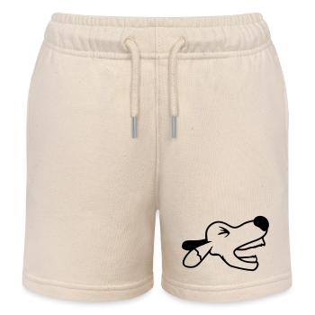 Dog, angry, biting, , barking, barking, loud, yapping - Kids Organic Sweat Shorts by Stanley/Stella - soft Ecru - Front