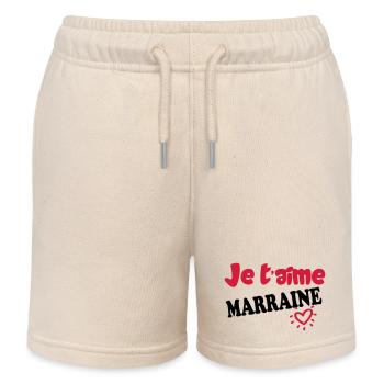 Je t'aime MARRAINE - Short de jogging enfant bio Stanley/Stella - écru doux - Devant