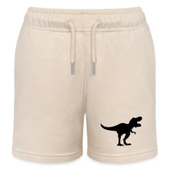 Dinosaure Trex - Short de jogging enfant bio Stanley/Stella - écru doux - Devant