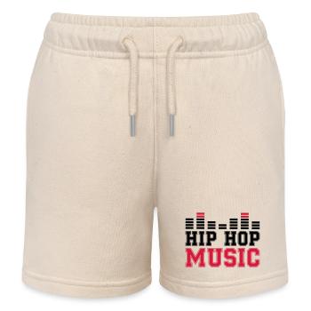 Hip Hop Music - Kids Organic Sweat Shorts by Stanley/Stella - soft Ecru - Front