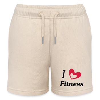 i love fitness - Kinder Organic Joggingshorts Mini Bolter von Stanley/Stella - Natur - Vorne
