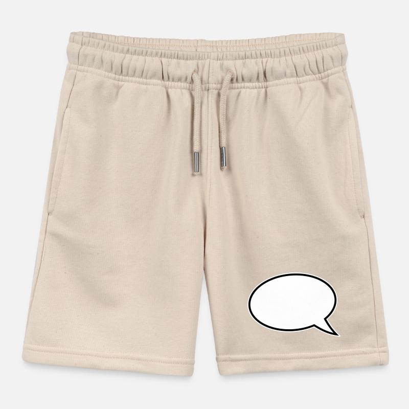 Speech Bubble Design Kids Organic Sweat Shorts by Stanley/Stella