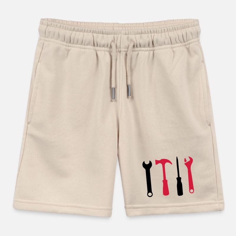 Tool Icons Kids Organic Sweat Shorts by Stanley/Stella