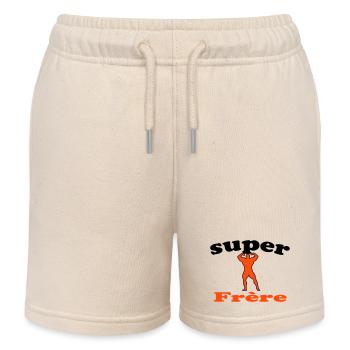 SUPER Brother - Kids Organic Sweat Shorts by Stanley/Stella - soft Ecru - Front