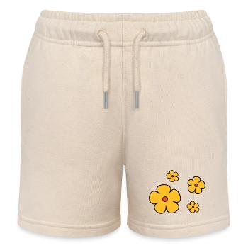 Blumen dreifarbig - Kinder Organic Joggingshorts Mini Bolter von Stanley/Stella - Natur - Vorne