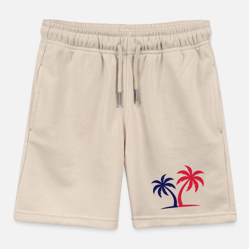 Palm Tree Symbol Island Kids Organic Sweat Shorts by Stanley/Stella