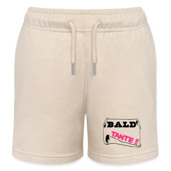 BALD AUNT - Kids Organic Sweat Shorts by Stanley/Stella - soft Ecru - Front