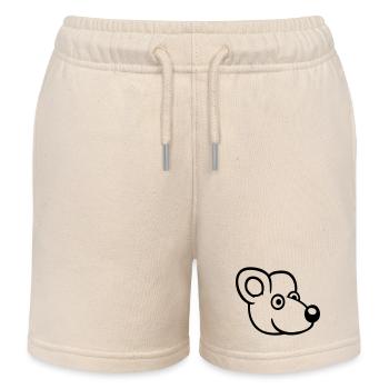 Mouse Mouse Cute Little Rat Rodent Friendly - Kids Organic Sweat Shorts by Stanley/Stella - soft Ecru - Front