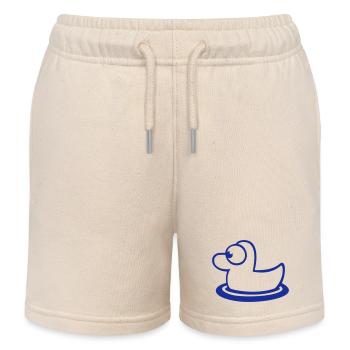Badeente Quietscheente Wasser Vogel süß niedlich - Kinder Organic Joggingshorts Mini Bolter von Stanley/Stella - Natur - Vorne