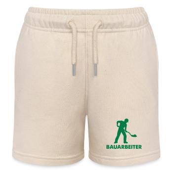 Construction worker construction site 1 - Kids Organic Sweat Shorts by Stanley/Stella - soft Ecru - Front