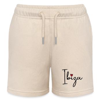 Ibiza Herz - Kinder Organic Joggingshorts Mini Bolter von Stanley/Stella - Natur - Vorne