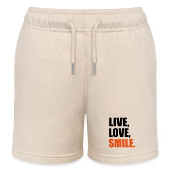 Smile - Kids Organic Sweat Shorts by Stanley/Stella - soft Ecru - Front