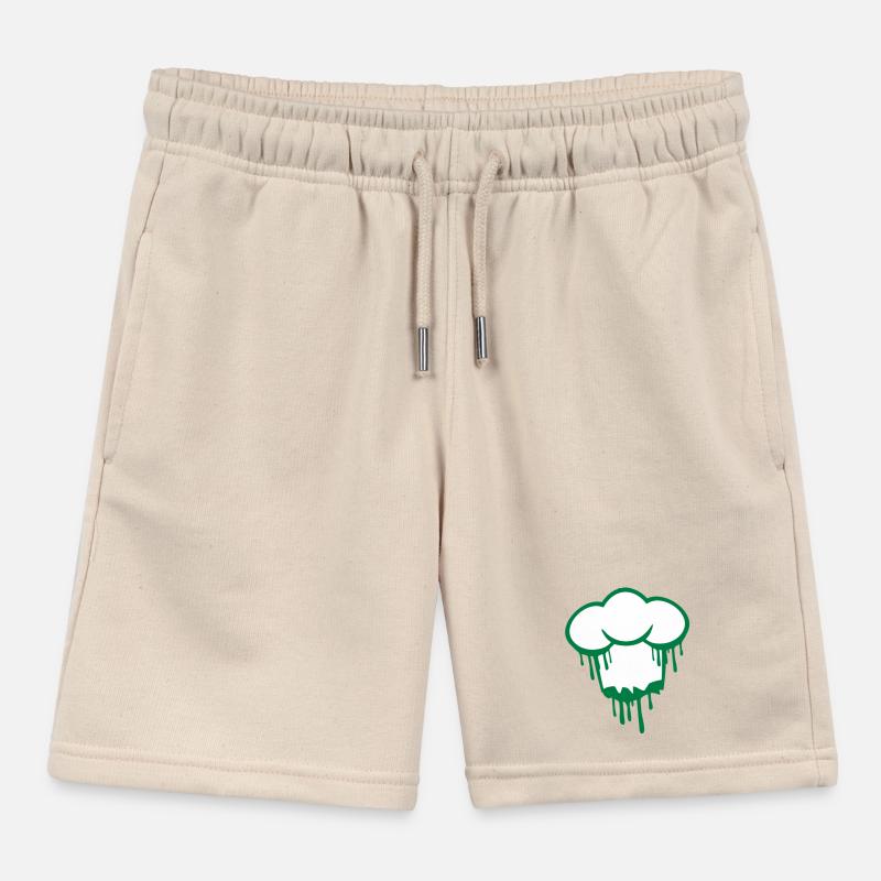 Graffiti Chef's Hat Kitchen Master Chef Cool Spray Kids Organic Sweat Shorts by Stanley/Stella