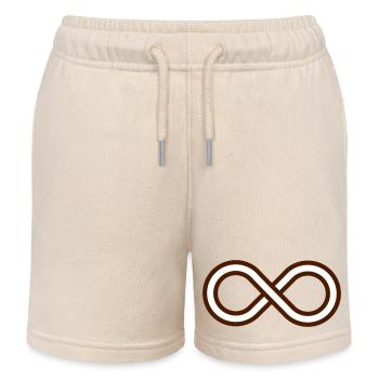 Infinity loop - Kids Organic Sweat Shorts by Stanley/Stella - soft Ecru - Front