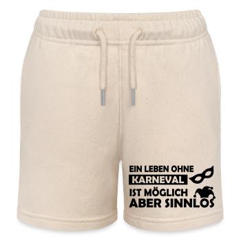 ein leben ohne karneval - Kinder Organic Joggingshorts Mini Bolter von Stanley/Stella - Natur - Vorne