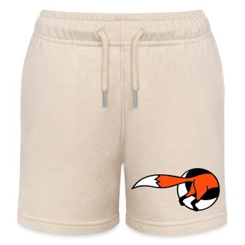 trou de renard fesses arrière s’enfouit en entrant - Short de jogging enfant bio Stanley/Stella - écru doux - Devant