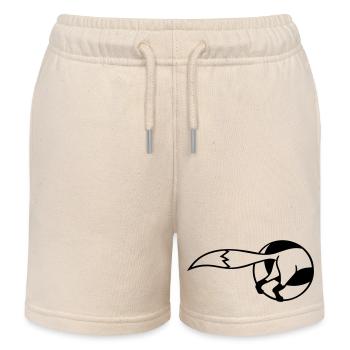 trou de renard fesses arrière s’enfouit en entrant - Short de jogging enfant bio Stanley/Stella - écru doux - Devant