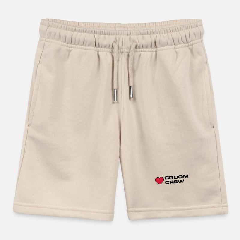 Groom Crew Kids Organic Sweat Shorts by Stanley/Stella