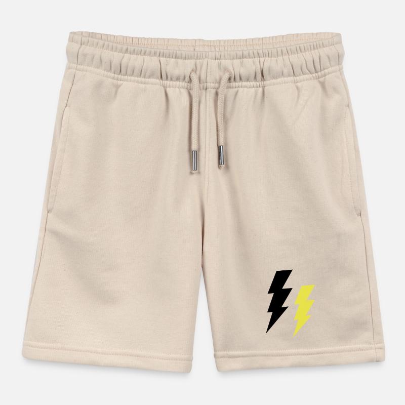 lightning thunder Kids Organic Sweat Shorts by Stanley/Stella