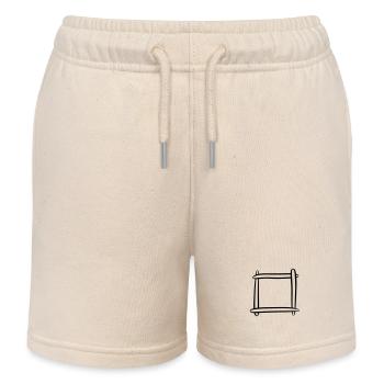 Decorative frame / picture frame. Template. - Kids Organic Sweat Shorts by Stanley/Stella - soft Ecru - Front