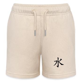 Mizu Kanji (Water / Eau) - Short de jogging enfant bio Stanley/Stella - écru doux - Devant