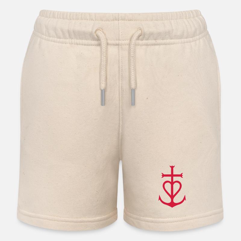 Croix Camargue - Short de jogging enfant bio Stanley/Stella - écru doux