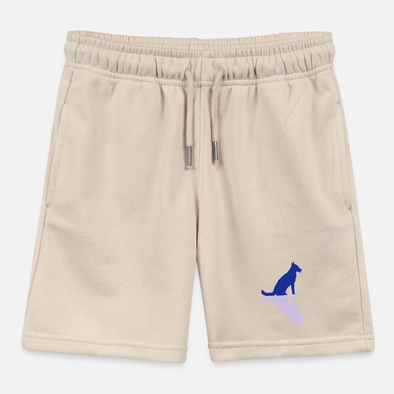 Dog Mirrored Shadow Reflection Kids Organic Sweat Shorts by Stanley/Stella