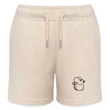 Mouse Mouse Cute Little Rat Rodent Friendly - Kids Organic Sweat Shorts by Stanley/Stella - soft Ecru - Front