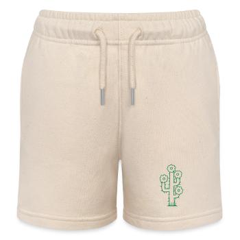 Cactus Plant Prickly Spiny Deserts Cacti - Kids Organic Sweat Shorts by Stanley/Stella - soft Ecru - Front