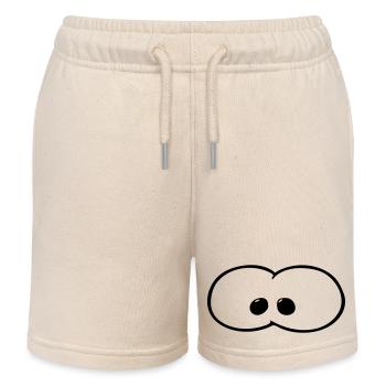 eyes - Kids Organic Sweat Shorts by Stanley/Stella - soft Ecru - Front