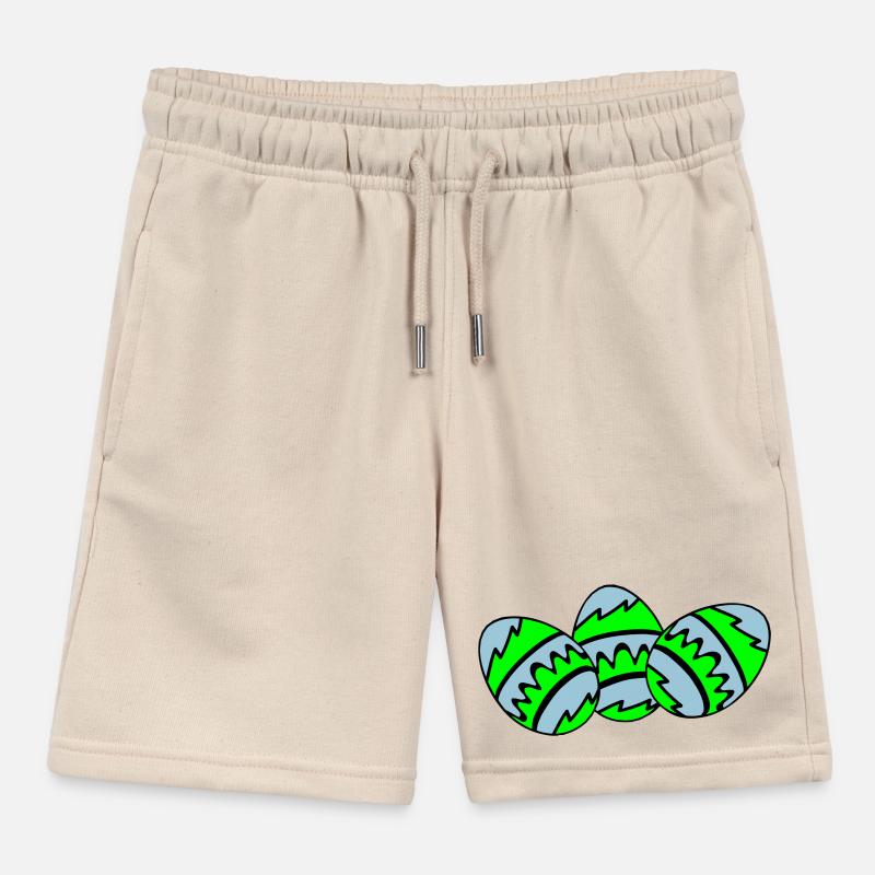 Easter Eggs 03 Kids Organic Sweat Shorts by Stanley/Stella