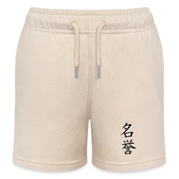 Meiyo Kanji (Honour / Honneur) - Short de jogging enfant bio Stanley/Stella - écru doux - Devant