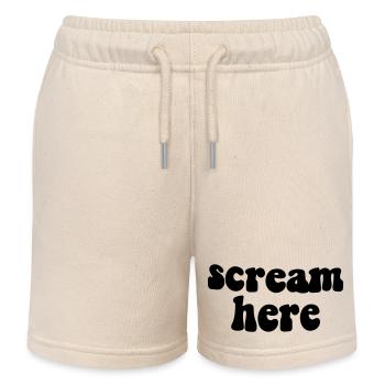 schrei hier - Kinder Organic Joggingshorts Mini Bolter von Stanley/Stella - Natur - Vorne