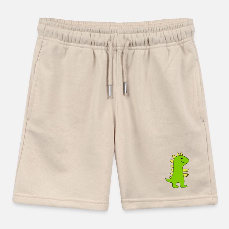 Dinosaurs - Motif colors customizable Kids Organic Sweat Shorts by Stanley/Stella