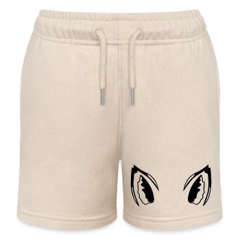 Fox Red Fox Ears Fox Ears Ears Sweet Hearing - Kids Organic Sweat Shorts by Stanley/Stella - soft Ecru - Front