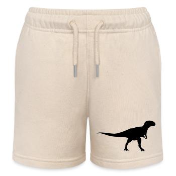 dinosaur - Kids Organic Sweat Shorts by Stanley/Stella - soft Ecru - Front
