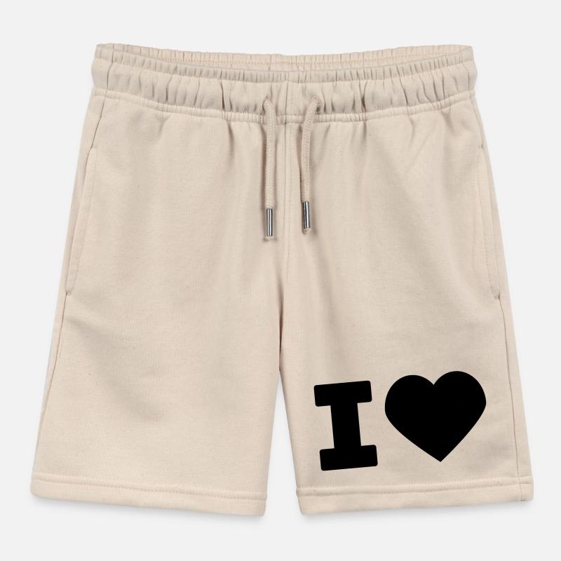 i love Kids Organic Sweat Shorts by Stanley/Stella