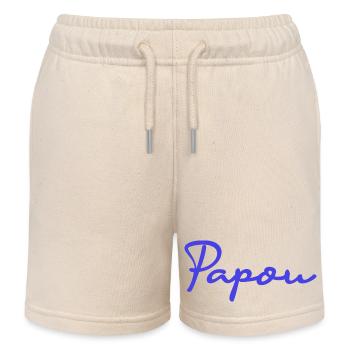 PAPOU. PAPA. FÊTE DES PÈRES. BONNE FÊTE PAPA. BONN - Short de jogging enfant bio Stanley/Stella - écru doux - Devant