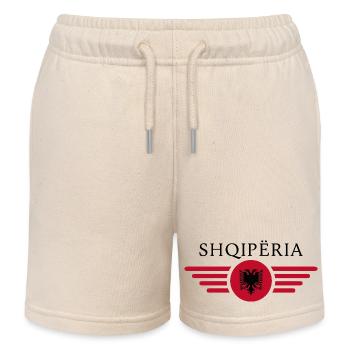 Albanie Style Design T-shirt - Short de jogging enfant bio Stanley/Stella - écru doux - Devant