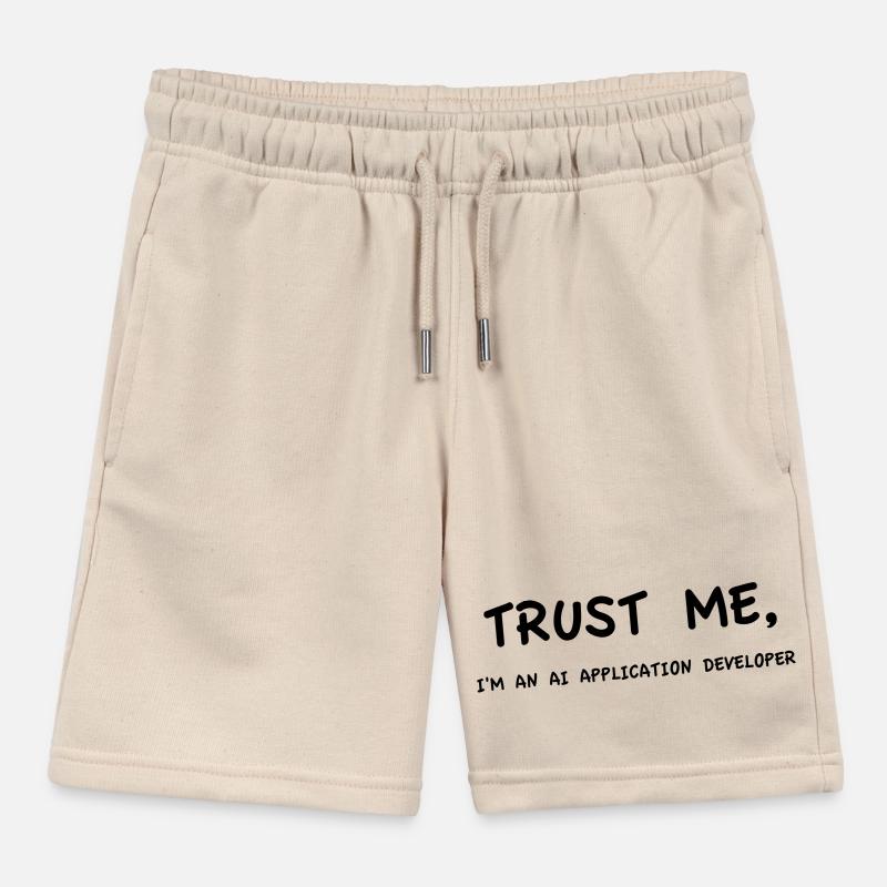 Trust me I'm an AI Application Developer Monochrome Kids Organic Sweat Shorts by Stanley/Stella